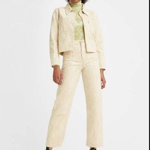 Levi’s Ribcage Straight Wavy Lines Jeans NWT